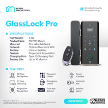 Load image into Gallery viewer, GLASSLOCK PRO - GLASS DOOR LOCK
