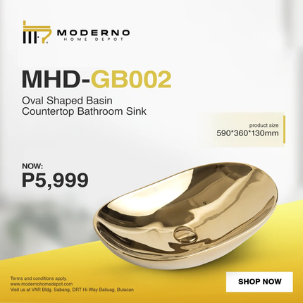 MHD-GB002 (Modern Bathroom Sink - Gold)