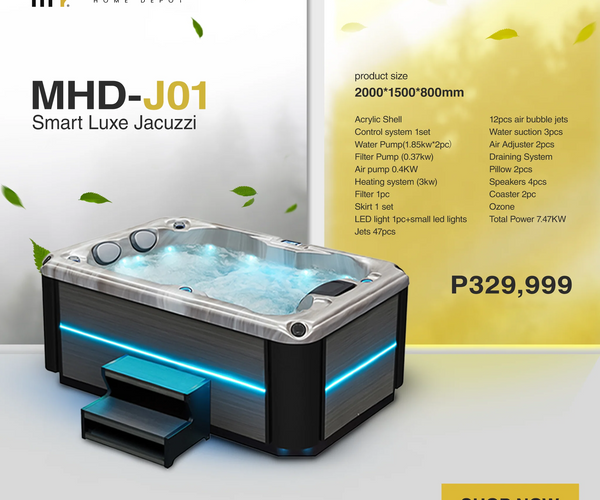 MHD-J01 (Smart Luxe Jacuzzi) – Moderno Home Depot