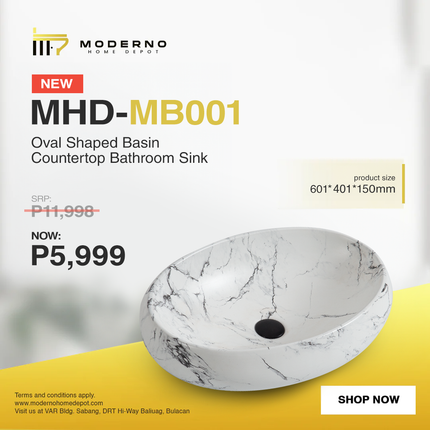 MHD-MB001 (Modern Bathroom Sink - Marble)