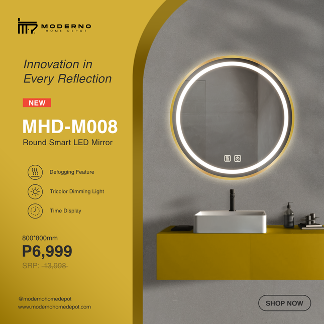 MHD-M008 (Smart LED Mirror - Gold Mirror)