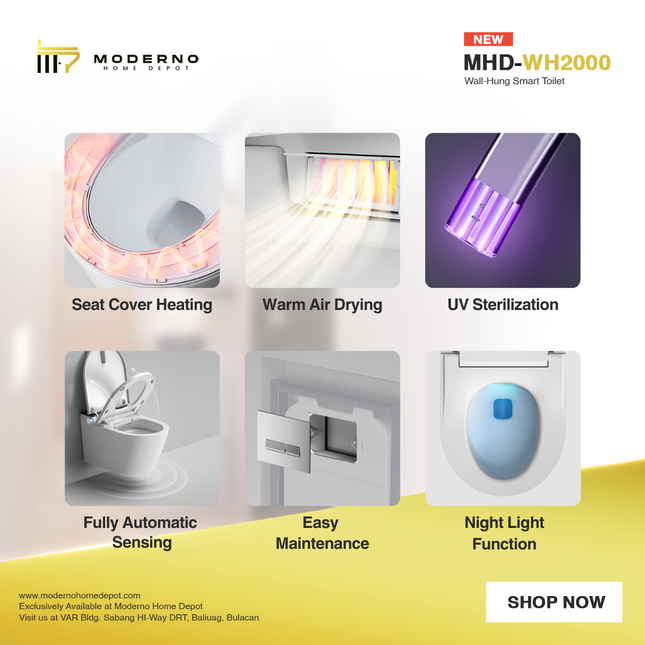 MHD WH2000 Series (Wall Hung Smart Toilet)